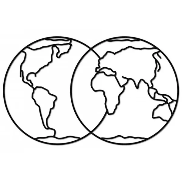 Puzzle 3D Ewa Toys Hemispheres of Earth 14+/ Numărul de piese: 90 photo 1