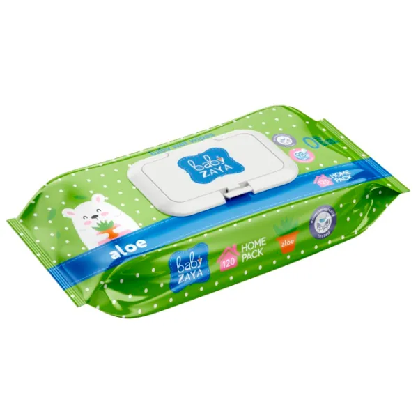 Șervețele umede Baby Zaya 4820207590960 1 x 120 pentru bebeluși photo 1