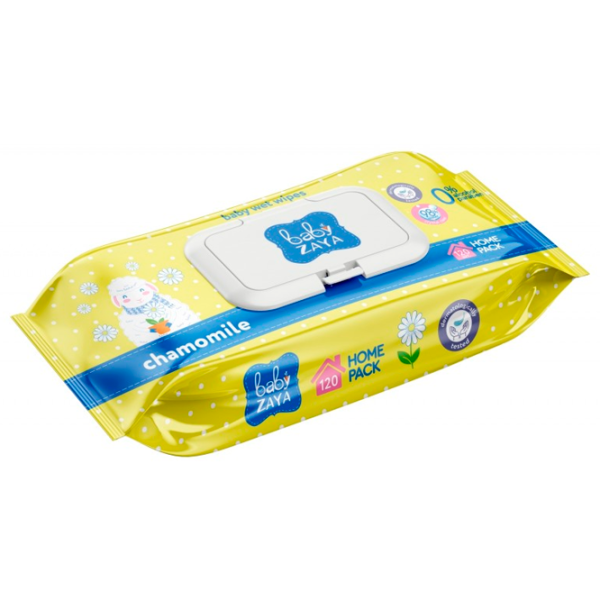 Șervețele umede Baby Zaya 4820207590991 1 x 120 pentru bebeluși photo 1
