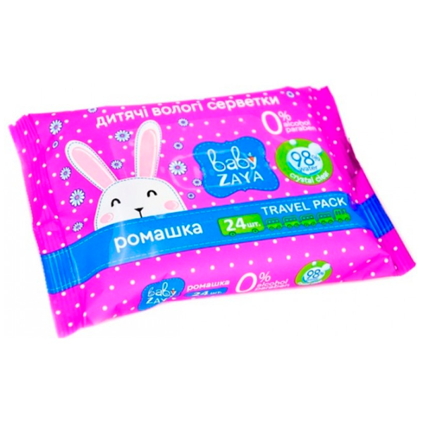 Șervețele umede Baby Zaya 4820207590311 1 x 24 pentru bebeluși photo 1