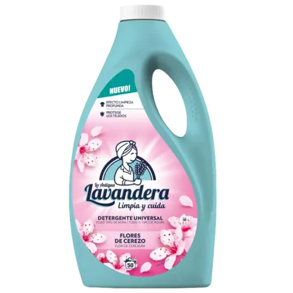 Gel de spălare La Antigua Lavandera Flores de Cerezo 2.5 kg 2.5l Număr spălări: 50 photo 1 Gel de spălare La Antigua Lavandera Flores de Cerezo 2.5 kg 2.5l Număr spălări: 50 photo 1
