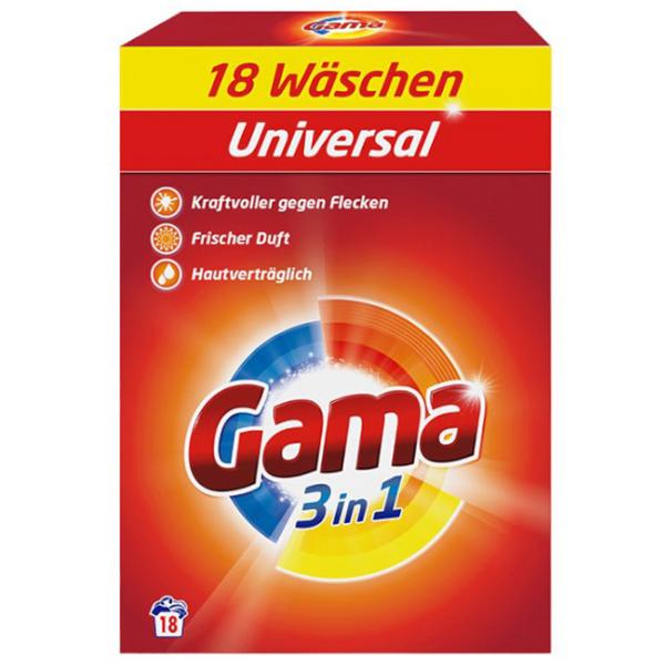 Detergent Gama Universal 1.08 kg  Număr spălări: 18 photo 1 Detergent Gama Universal 1.08 kg  Număr spălări: 18 photo 1