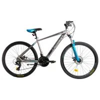 Велосипед Crosser Solo 27.5" 21" Алюминий/ Серый Синий