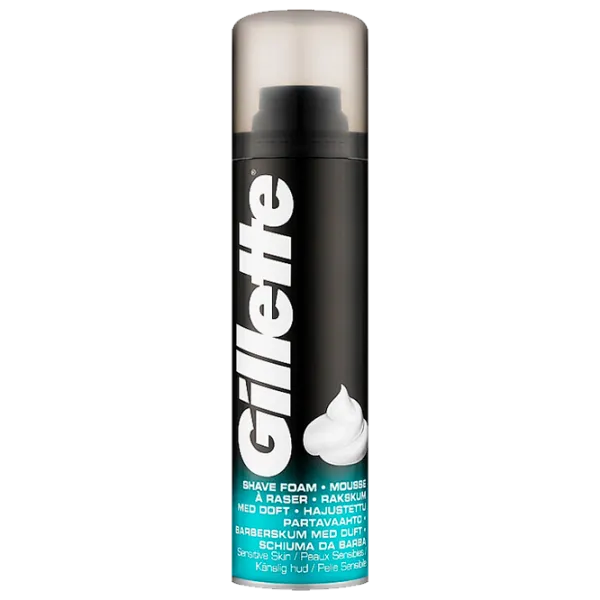 Spumă de ras Gillette Foam Sensitive Skin 0.2l photo 1