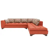 Canapea de colț Dogtas Lucca (3100000688) Catifea/ Orange