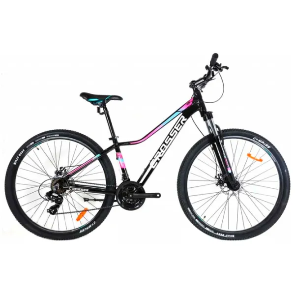 Bicicletă Crosser X100 27.5" 15" Aluminiu/ Black Pink photo 1