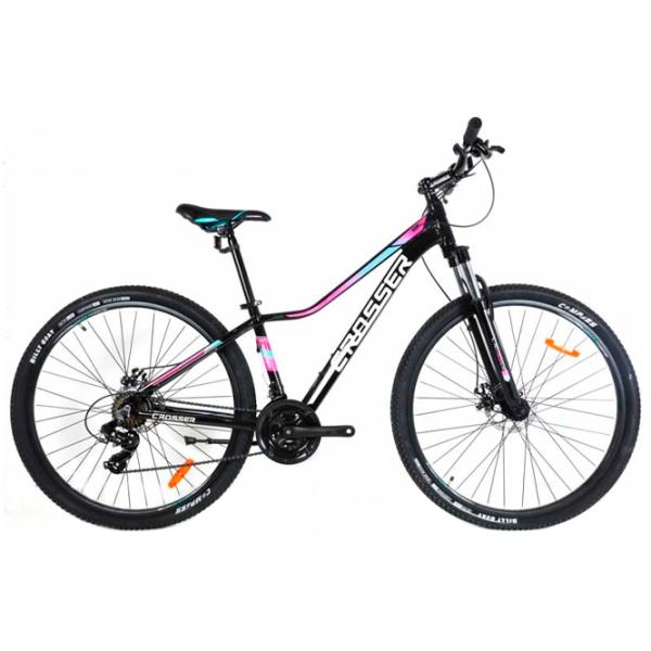 Bicicletă Crosser X100 27.5" 15" Aluminiu/ Black Pink photo 1