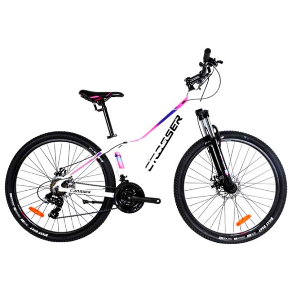 Bicicletă Crosser X100 27.5" 15" Aluminiu/ White Pink photo 1