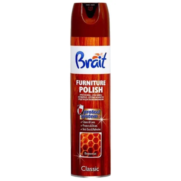 Полироль pentru mobilă Brait Classic Beeswax 5908241708646 pentru a adăuga strălucire photo 1