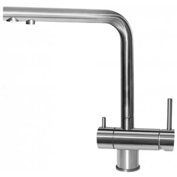 Baterie pentru bucătărie Elleci T01 cu două pîrghii/ pivotantă/ Alamă/ Inox photo 1