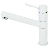 Baterie pentru bucătărie Elleci Teseo 68 Titano mono comandă/ pivotantă/ Alamă/ White