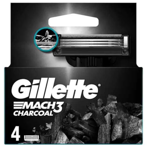 Casete de rezervă Gillette Mach 3 Charcoal Pentru el photo 1