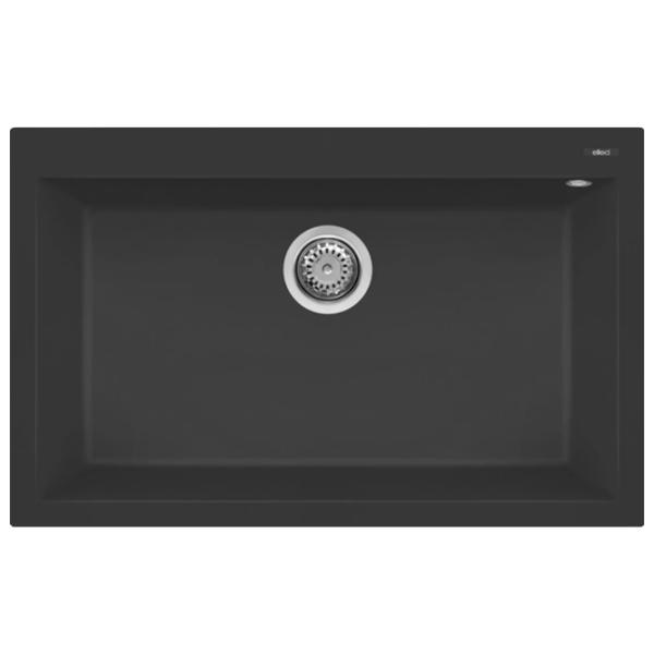 Lavoar Elleci Quadra Standart 130 79 x 50 / Piatră artificială / Black photo 1