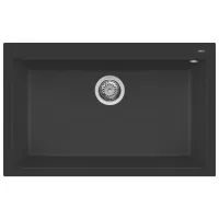 Lavoar Elleci Quadra Standart 130 79 x 50 / Piatră artificială / Black