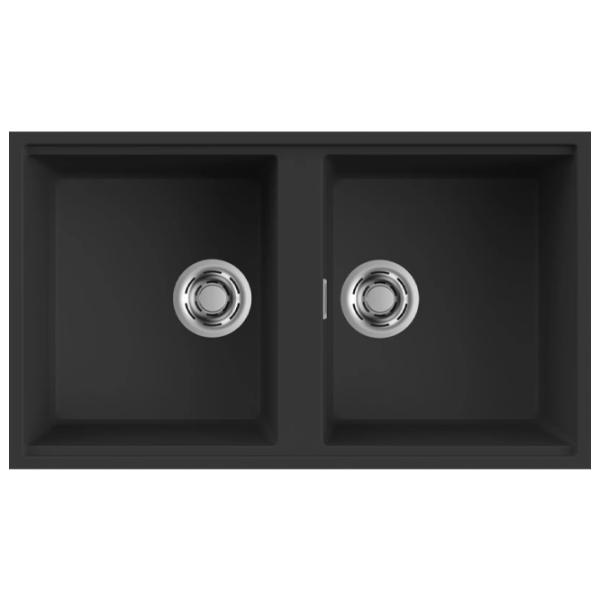 Lavoar Elleci Best 450 83.6 x 48.8 / Piatră artificială / Black photo 1