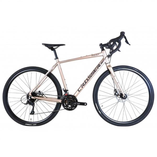 Велосипед Crosser POINT 700C 28" 17" Алюминий/ Бежевый Серый photo 1