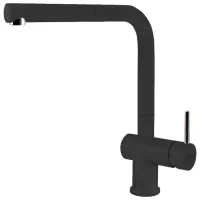 Baterie pentru bucătărie Elleci Stream Plus mono comandă/ extractibilă/ Granit/ Black
