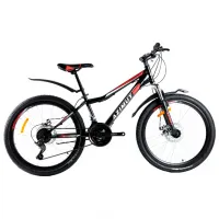 Bicicletă Azimut Stormer Forest 24" 16" Oțel/ Black Red