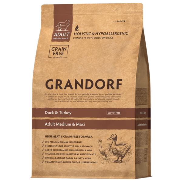 Корм для собак сухой Grandorf Duck & Turkey 1058471 10 кг/ Утка, индейка photo 1 Корм для собак сухой Grandorf Duck & Turkey 1058471 10 кг/ Утка, индейка photo 1