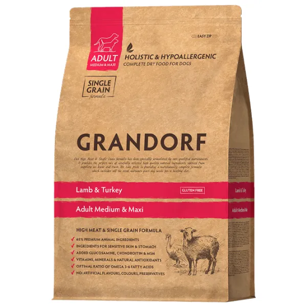 Корм для собак сухой Grandorf Lamb & Turkey 1058472 10 кг / Ягненок photo 1 Корм для собак сухой Grandorf Lamb & Turkey 1058472 10 кг / Ягненок photo 1