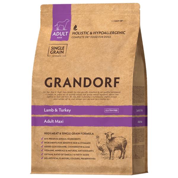 Корм для собак сухой Grandorf Lamb & Turkey Maxi 1058472 3 кг / Ягненок photo 1 Корм для собак сухой Grandorf Lamb & Turkey Maxi 1058472 3 кг / Ягненок photo 1