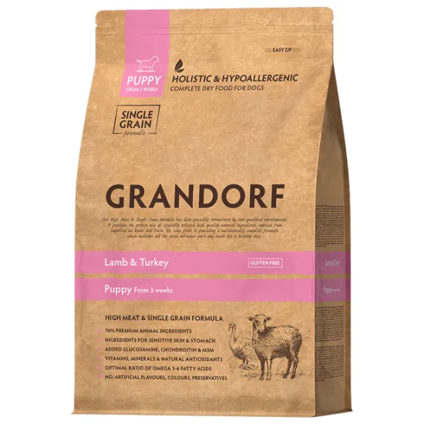 Корм для собак сухой Grandorf Lamb & Turkey 1058469 1 кг / Ягненок, индейка photo 1 Корм для собак сухой Grandorf Lamb & Turkey 1058469 1 кг / Ягненок, индейка photo 1