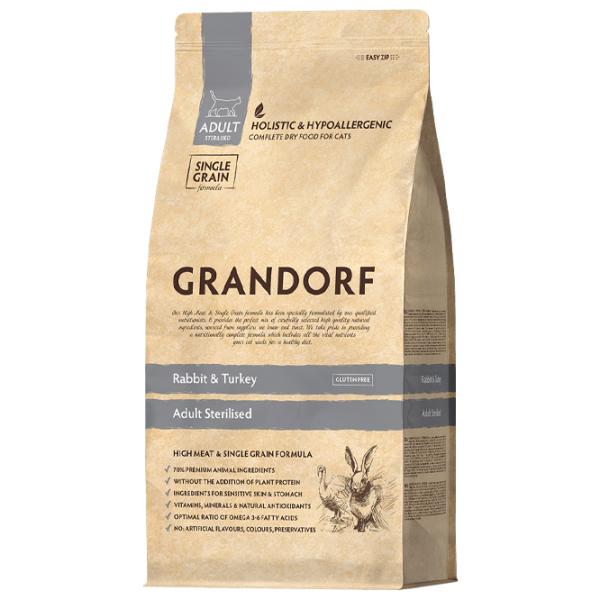 Корм для кошек сухой Grandorf Rabbit & Turkey Sterilised 1058485 2 кг/ Кролик, индейка photo 1 Корм для кошек сухой Grandorf Rabbit & Turkey Sterilised 1058485 2 кг/ Кролик, индейка photo 1