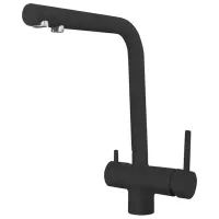 Baterie pentru bucătărie Elleci T01 cu două pîrghii/ pivotantă/ Alamă/ Black