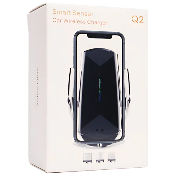 Suport pentru telefon Pigeon Smart Sensor Car Wireless Charge Q2 Black photo 1