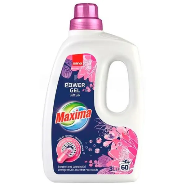 Gel de spălare Sano Soft Silk 3 kg 3l Număr spălări: 60 photo 1 Gel de spălare Sano Soft Silk 3 kg 3l Număr spălări: 60 photo 1