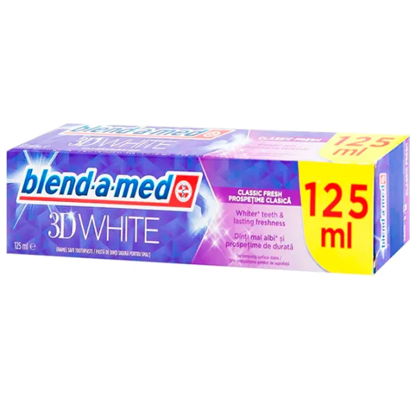 Pastă de dinţi Blend-A-Med 3D White Classic Fresh 125 g photo 1