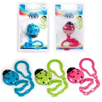 Clip pentru suzetă Canpol Babies Ladybug Unisex/ 0 luni -/ Multicolor