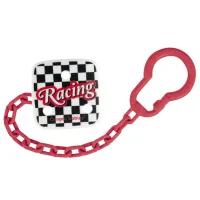 Клипса для пустышки Canpol Racing для мальчиков/ 0 месяцев -/ Красный