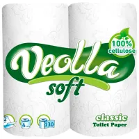 Туалетная бумага Veolla Classic Количество в наборе - 4/ Количество слоев - 2