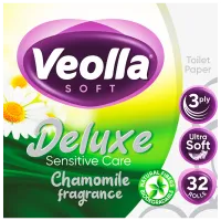 Туалетная бумага Veolla De Luxe Количество в наборе - 32/ Количество слоев - 3