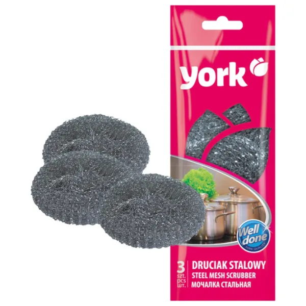 Стальная губка York 5903355000341 Количество в наборе - 3 photo 1