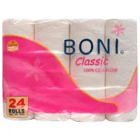 Туалетная бумага BONI Classic Количество в наборе - 24/ Количество слоев - 3