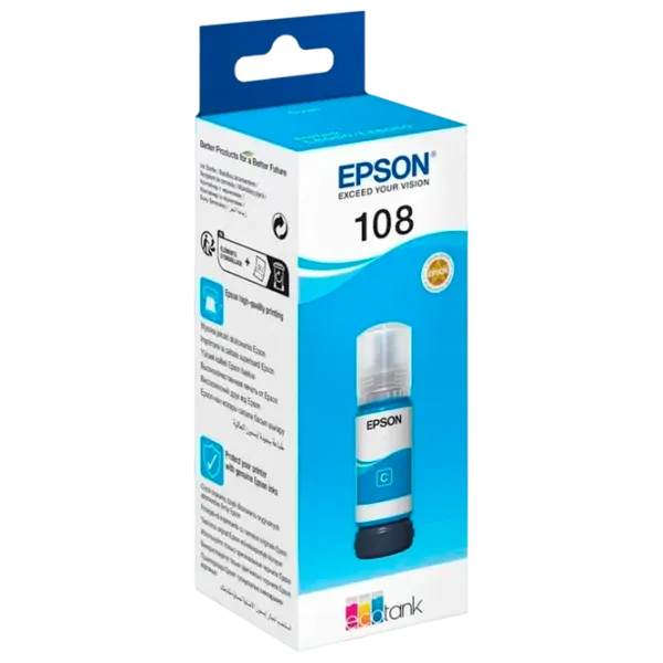 Картридж Epson 108 EcoTank Cyan/ Original/ Струйный photo 1