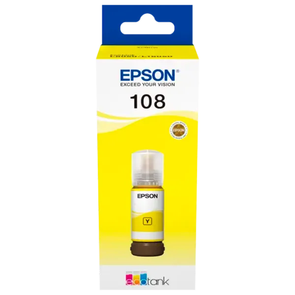 Картридж Epson 108 EcoTank Yellow/ Original/ Струйный photo 1