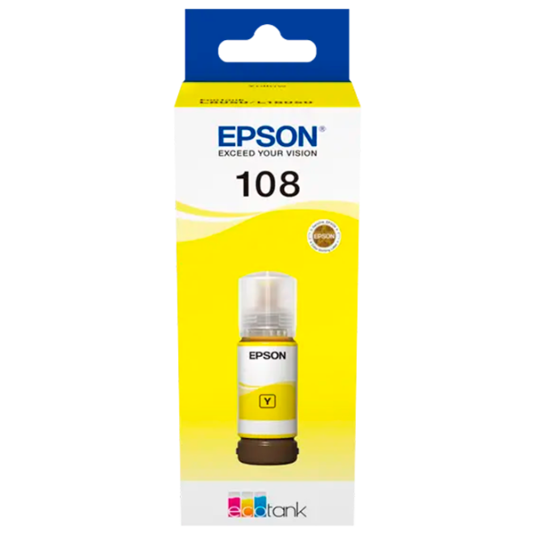 Картридж Epson 108 EcoTank Yellow/ Original/ Струйный photo 1