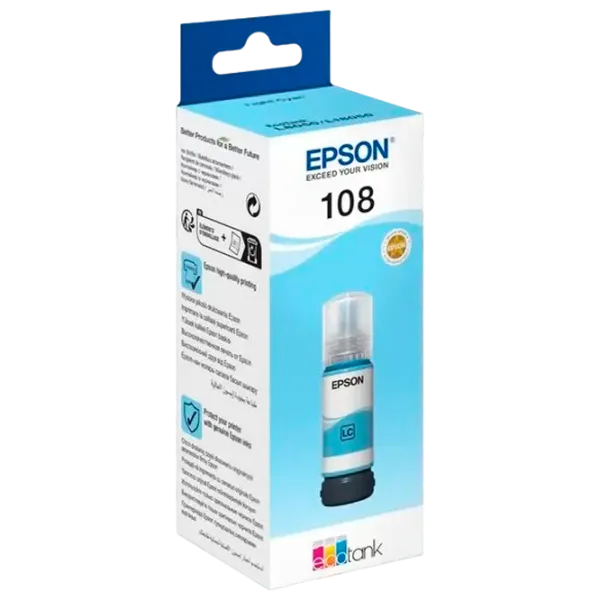 Картридж Epson 108 EcoTank Light Cyan/ Original/ Струйный photo 1