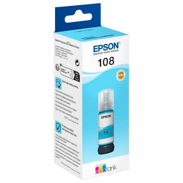 Картридж Epson 108 EcoTank Light Cyan/ Original/ Струйный photo 1