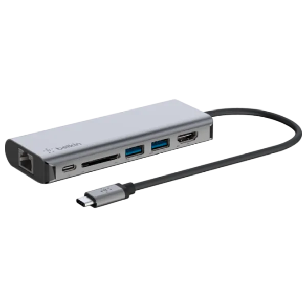 Адаптер Hub Belkin AVC008BTSGY USB Type-C/ Серебристый photo 1