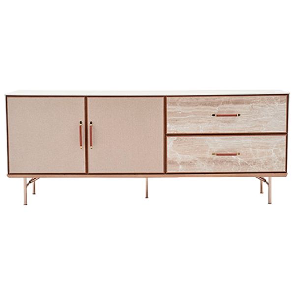 Комод Dogtas Brita 83.2см x 208.7см x 48.8см/ ЛДСП/ Светло кремовый photo 1