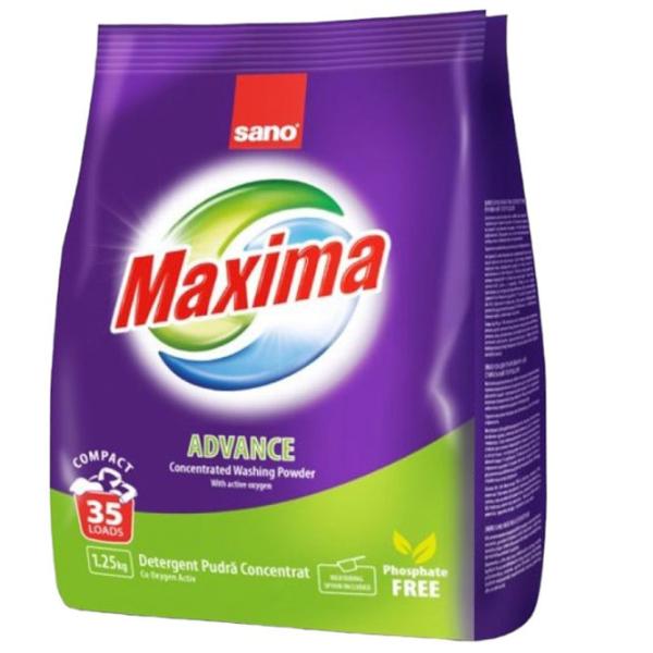 Detergent Sano Maxima Advance 1.25 kg  Număr spălări: 35 photo 1 Detergent Sano Maxima Advance 1.25 kg  Număr spălări: 35 photo 1