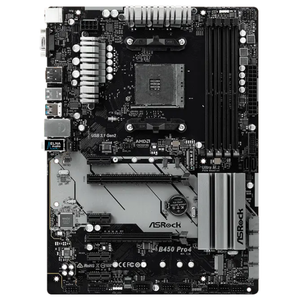 Placă de bază ASRock B450 PRO4 ATX/ AMD B450 photo 1