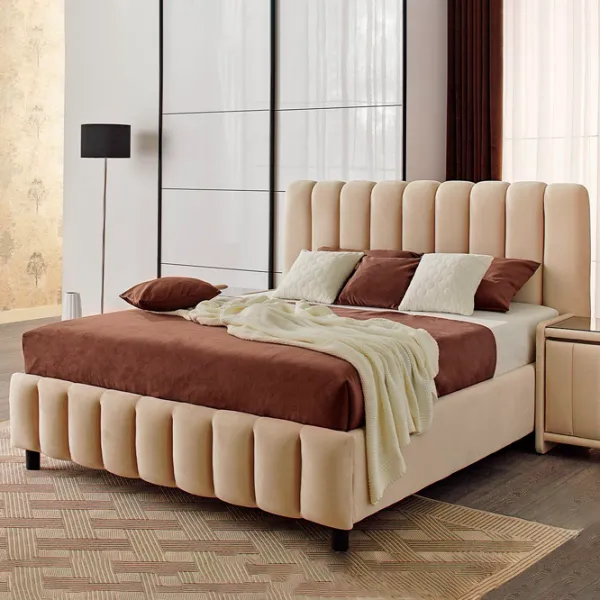 Кровать Ambianta Fancy 180 x 200 см/ ЛДСП/ Бежевый photo 1