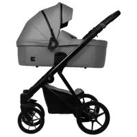 Cărucior pentru copil Dada Prams Nexus EcoLeather 1058033-3/ Dark Gray