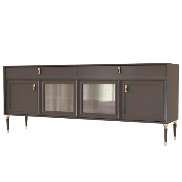 Comodă Dogtas Lorenta 85 x 215.6 x 49/ PAL/ Antracit photo 1