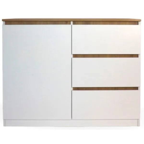 Комод Andra Eterna 95см x 120см x 45см/ ДСП/ Белый photo 1